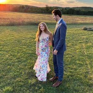 Abercrombie cowl neck maxi dress spring floral